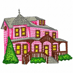 Buildings Embroidery Design 12 Buildings Embroidery Design 12